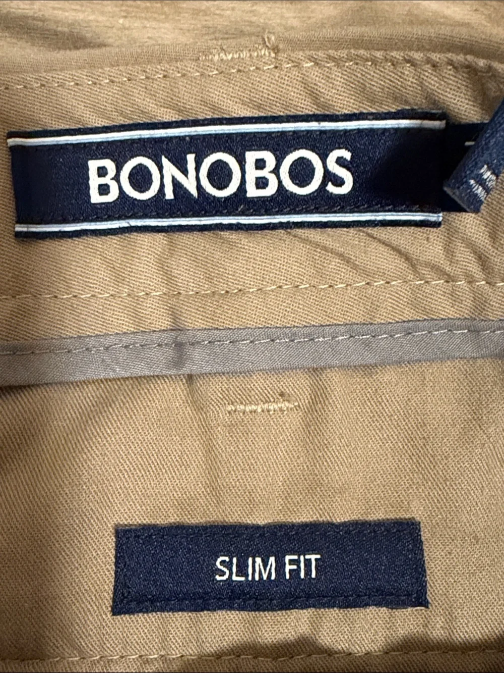 Bonobos Wednesday Slim Fit Pants Mens 38 Khaki Sateen Chinos Business Casual